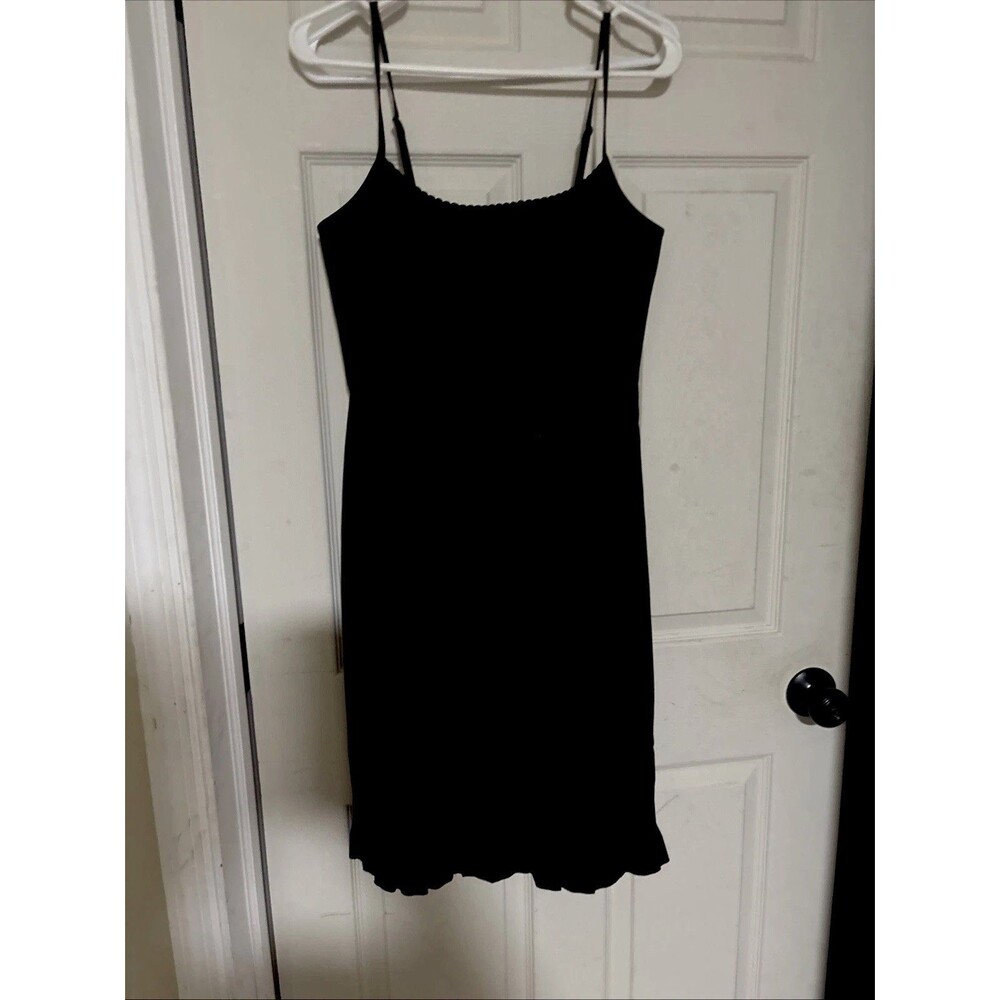Tahari Arthur S. Levine Brown Sleeveless Dress Size 4 Ruffle Bottom